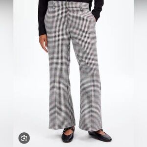 Madewell Monochrome Check Wide Leg Pants